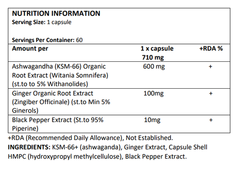 Image Of KIOR™ KSM-66 Ashwagandha+ | Ashwagandha | KSM 66 Ashwagandha | Health Capsules | Capsules | Supplements | Wellbeing | Self Care